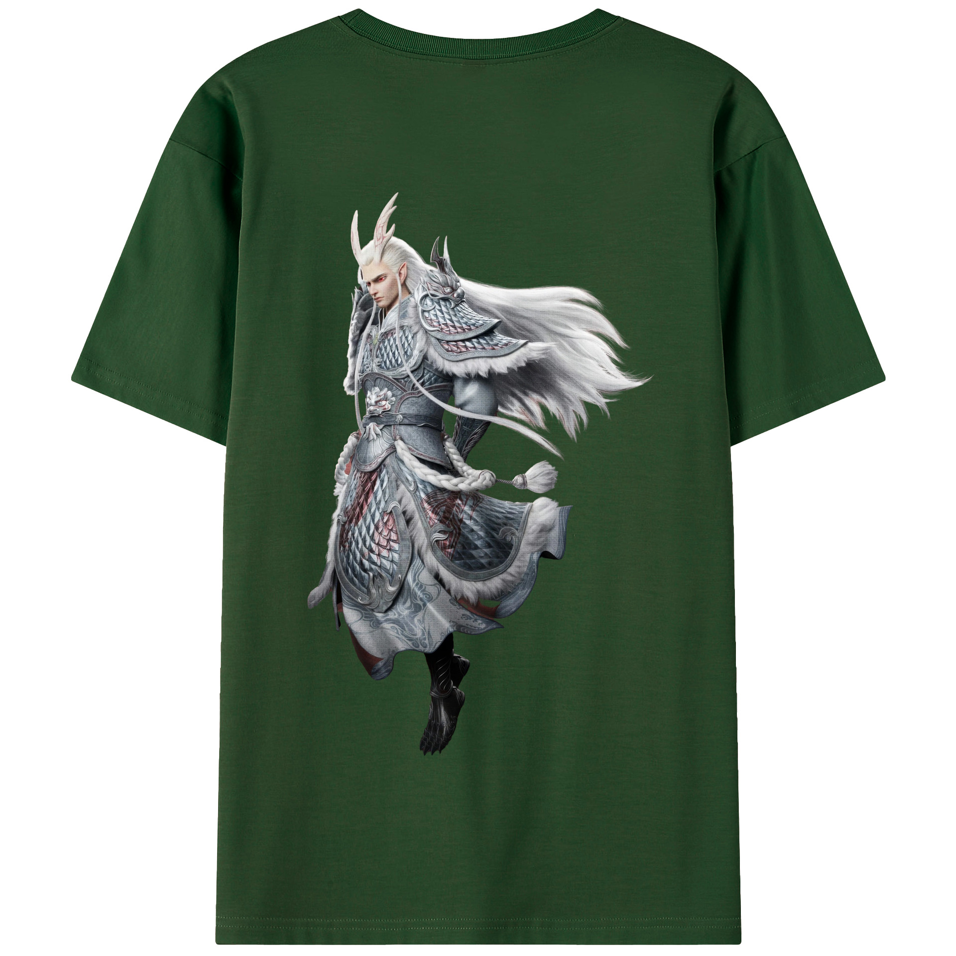（画像用） Ne Zha 2 ナタ 魔童の大暴れ 綿100％半袖Tシャツ（背面プリント）